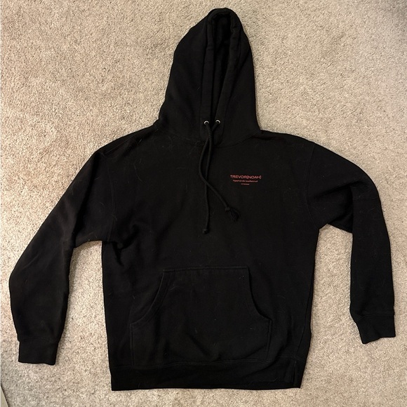 Black Tour Print Hoodie - Picture 3 of 6